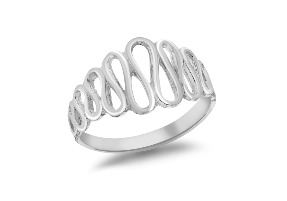 SILVER TAPPER WAVE Ring