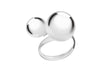 Sterling Silver Two Ball Adjustable Ring 
