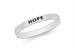 Sterling Silver 'Hope' Message Band Ring