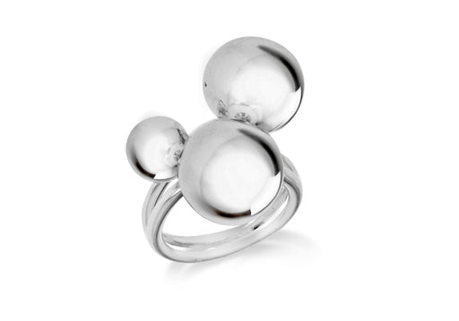 Sterling Silver Three Ball Ring