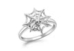 SILVER SPIDER WEB Ring