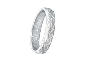Sterling Silver "Be Mine" Post Ring