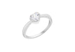 Sterling Silver White Heart Zirconia Ring