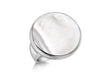 Sterling Silver Round White Stone Set Ring 