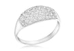 Sterling Silver Zirconia  Stone Set Pave Dome Ring