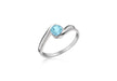 SILVER SKYBLUE Zirconia  /OVER Ring