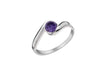 Sterling Silver Amy Zirconia  Stone Set Crossover Ring