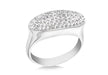 Sterling Silver Crystalique Flatove Ring