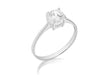 Sterling Silver Single Stone Ring 
