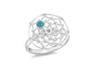 Sterling Silver Turquoise Dream Catcher Ring