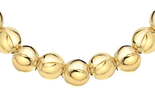 Sterling Silver Gold Plated Ball bracelet Graduated XL 