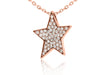 Yellow Gold Plated Sterling Silver Zirconia Star Trace Chain Pendant 