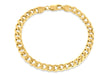 Sterling Silver Gold Plated Curb Chain Bracelet 