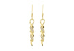 Sterling Silver Gold Plated Crystal Over Drop Earrings 