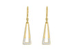 Sterling Silver Gold Plated Crystal Set Dropper Earrings 