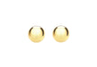 Sterling Silver Yellow Gold Plated 8mm Ball Stud Earrings