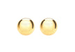 Sterling Silver Yellow Gold Plated 10mm Ball Stud Earrings