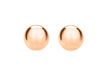 Sterling Silver Rose Gold Plated 10mm Ball Stud Earrings