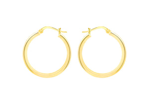 Sterling Silver Yellow Gold Plated Creole Earrings