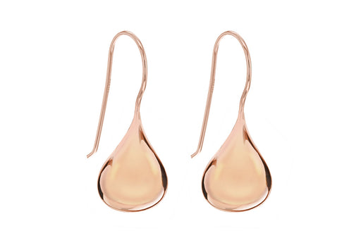 Sterling Silver Rose Gold Plated Bomb Drop Earrings