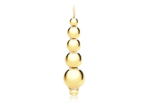 Sterling Silver Gold Plated Five Ball Pendant 
