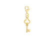 Sterling Silver Gold Plated Key Charm Pendant 