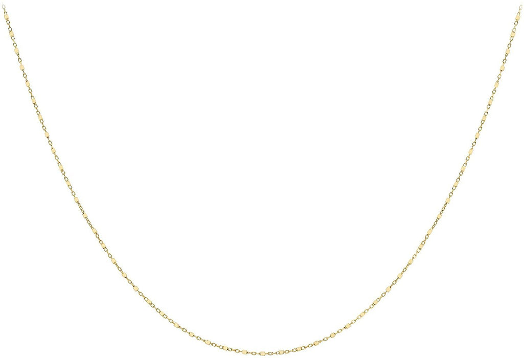 9ct Yellow Gold Cube Link Trace Chain