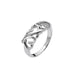 Sterling Silver Triple Heart Ring Hand Set with a Diamond Accent