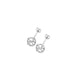Sterling Silver 0.01ct Open Cube Studs Each Set with Single Diamond Accent