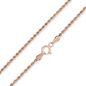 9ct Rose Gold 3.2mm Hollow Rope Chain