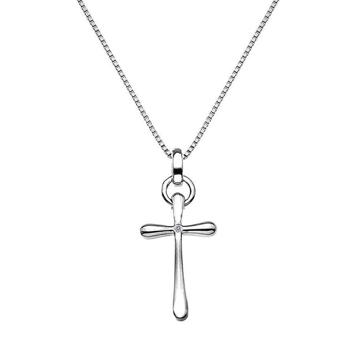 Lily & Lotty Sterling Silver Cross Pendant Necklace 