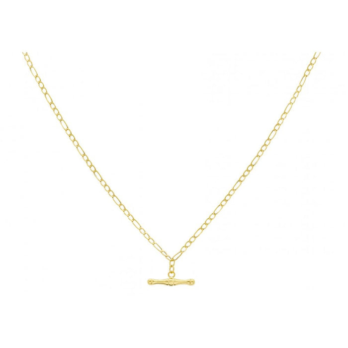 9ct Yellow Gold 50 Figaro T-Bar Necklace