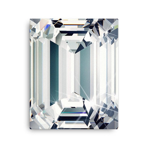 Emerald Cut Diamond Wall Canvas - Dynagem 