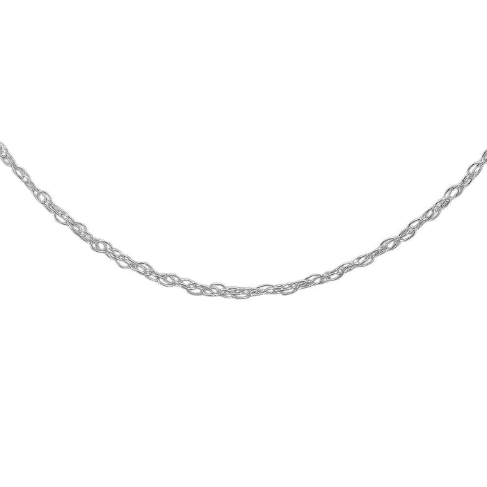 18ct White Gold 20 Adjustable Prince of Wales Chain