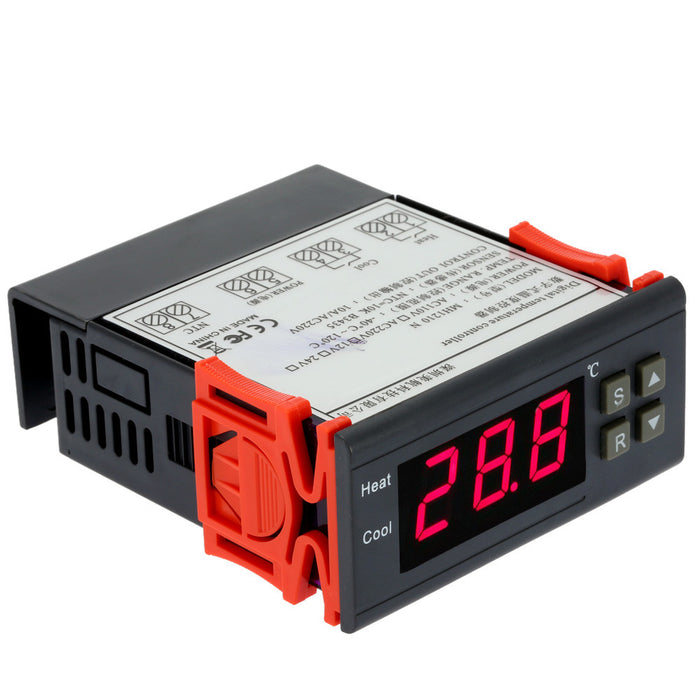 10A 220V Mini Digital Temperaturregler Thermoelement -40~120 Grad Celsius mit Sensor