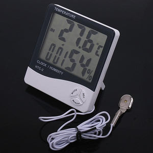 HTC-2 TEMP&Humidity Clock  white - Dynagem 