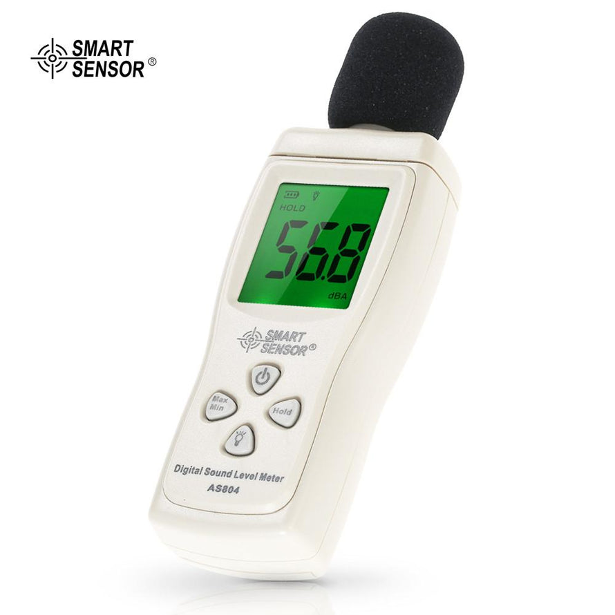 SMART SENSOR Mini Digital Sound Level Meter LCD Display Noise Meter Noise Measuring Instrument Decibel Tester 30-130dBA - Dynagem 