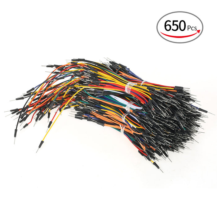650pcs Male to Male Solderless Flexible Breadboard Jumper Cables Wires