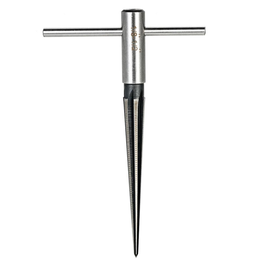 Taper Reamer 1/8"-1/2" 3-13mm Bridge Pin Hole Tapered Hand Held Reamer T Handle 6 Fluted Chamfer Reaming Woodworking Cutting Tool - Dynagem 