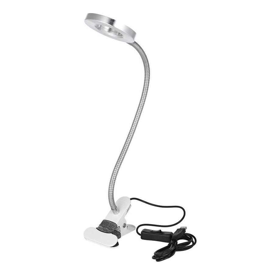 Desk Lamp Eye Protection Clamp Clip Light Table Lamp Bendable USB Powered Flexible Desk Lamp for Nail Art Tattoo Reading Working Studying - Dynagem 