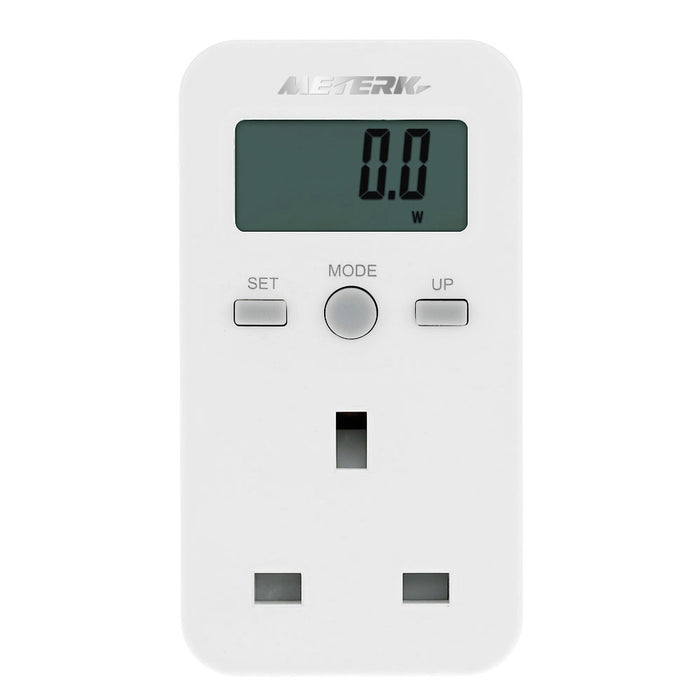 Meterk UK Plug Plug-in Digitaler LCD-Energiemonitor Power Meter Electricity Electric Usage Monitoring Socket