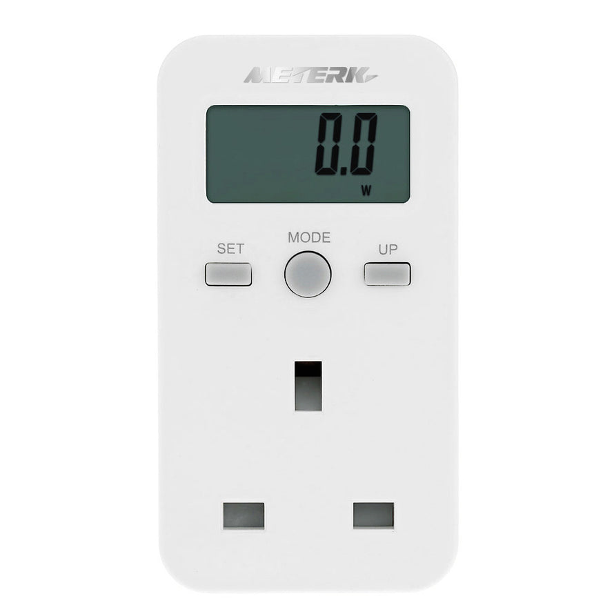 Meterk UK Plug Plug-in Digital LCD Energy Monitor Power Meter Electricity Electric Usage Monitoring Socket