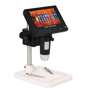500X 4.3" LCD Display Portable Microscope 1080P LED Digital Magnifier with Holder for Circuit Board Repair Soldering Tool - Dynagem 