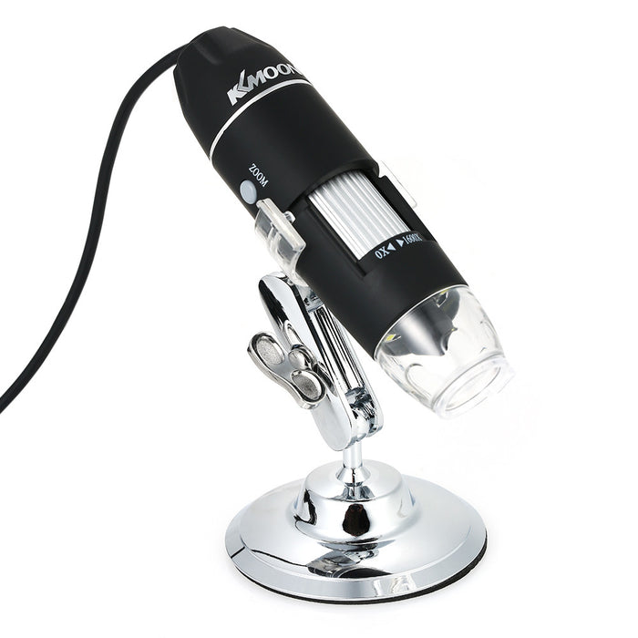 KKmoon 1600-fache Vergrößerung USB-Digitalmikroskop mit OTG-Funktion Endoskop 8-LED-Lichtlupe Lupe mit Ständer