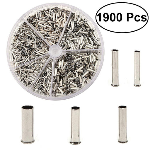 1900Pcs Cylindrical Assorted Wire Crimp Terminals Connector Set Insulated Electrical Connectors Kit - Dynagem 