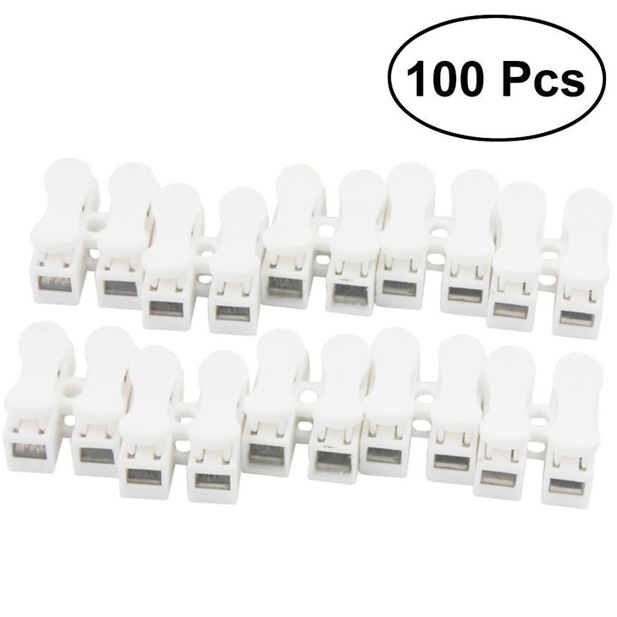 100Pcs Push Type Electrical Wire Terminal Connectors Plugs Kits for Cables - Dynagem 