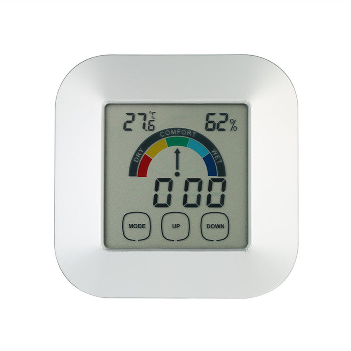 Innenkomfortanzeige Thermometer Hygrometer Smart Digital Touchscreen Bunte Bildschirm Hintergrundbeleuchtung Uhr