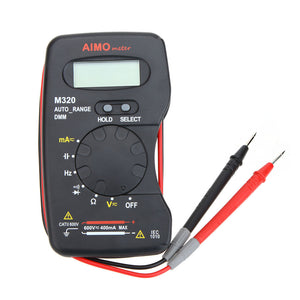 AIMO M320 Pocket Size Handheld LCD Digital Multimeter DMM Frequency Capacitance Measurement Data Hold Auto Range
