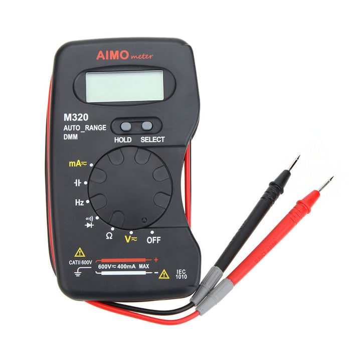 AIMO M320 Handheld-LCD-Digitalmultimeter im Taschenformat DMM-Frequenzkapazitätsmessdaten halten automatische Reichweite