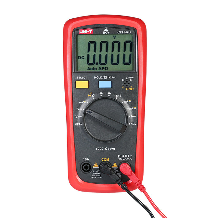 UNI-T UT136B+ LCD-Digitalmultimeter Gleich-/Wechselspannungsstrommesser NCV-Kapazitätswiderstand Diodentester Voltmeter Amperemeter